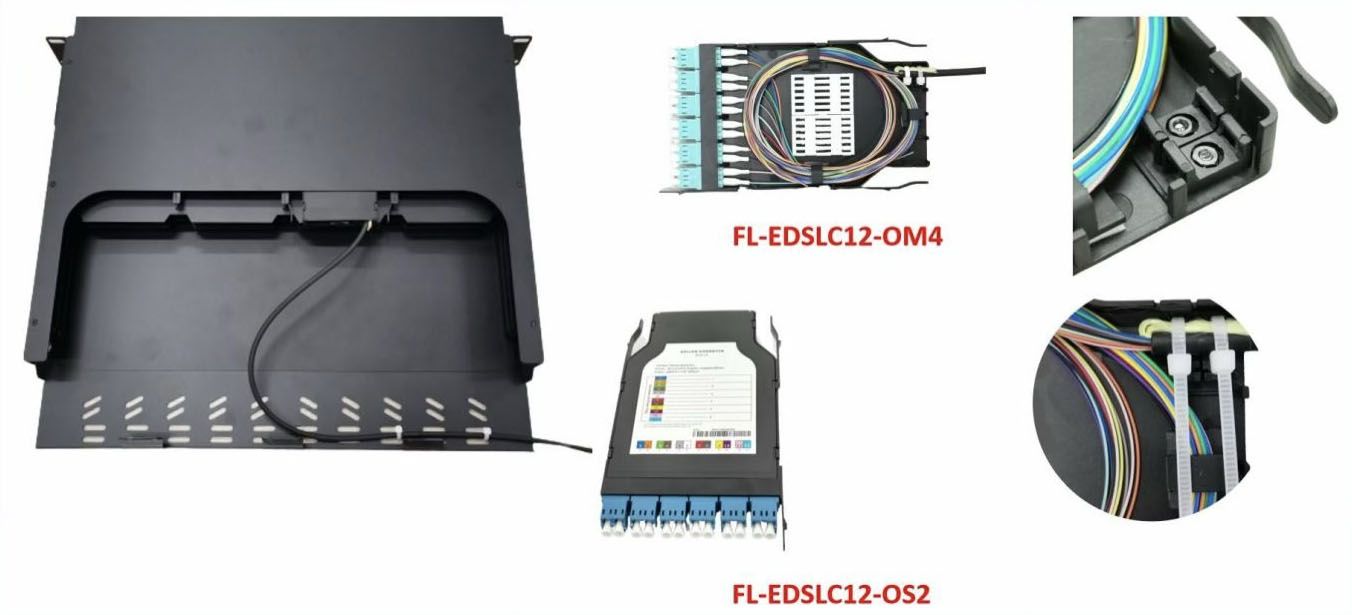 splice trays with built-in pigtails
